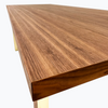 'Opulence' Walnut Table with Brass Elements - Wild Wood Factory