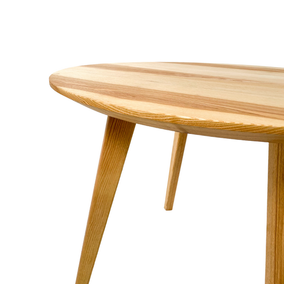 'Fair and Square' Round Ash Wood table - Wild Wood Factory