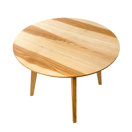 'Fair and Square' Round Ash Wood table - Wild Wood Factory