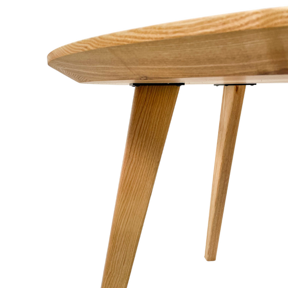 'Fair and Square' Round Ash Wood table - Wild Wood Factory