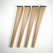  Set of 4 Tapered Solid oak wood legs - Wild Wood Factory